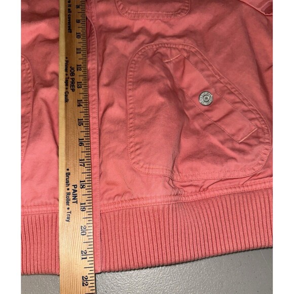 GAP Pink Bomber Stadium Snap Front Women's Jacket‎ Size XL Snaps & Pockets - Picture 7 of 11